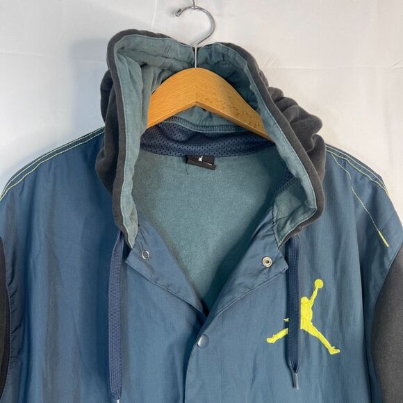 Nike Air Jordan Jumpman Varsity Hooded Snap Front Track Jacket Sweater Size XL - Picture 3 of 16